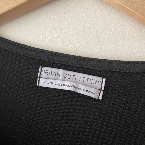 Urban Outfitters Black Basic Flowy T-Shirt Ribbed Dress XS - Picture 3 of 5